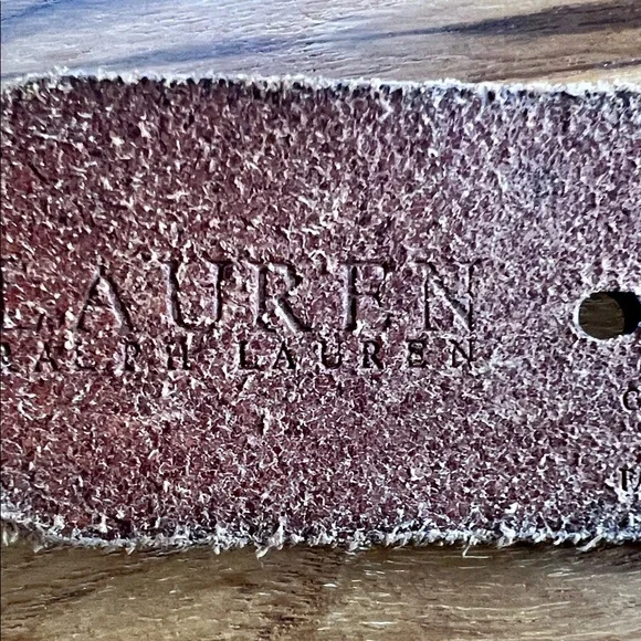 Ralph Lauren Braided Leather Belt in Brown with Brass Buckle - Picture 3 of 9